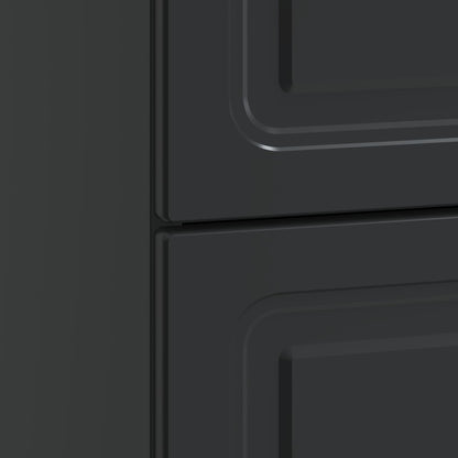 vidaXL Bedside Cabinet Black 62 x 34.5 x 44.5 cm Engineered Wood