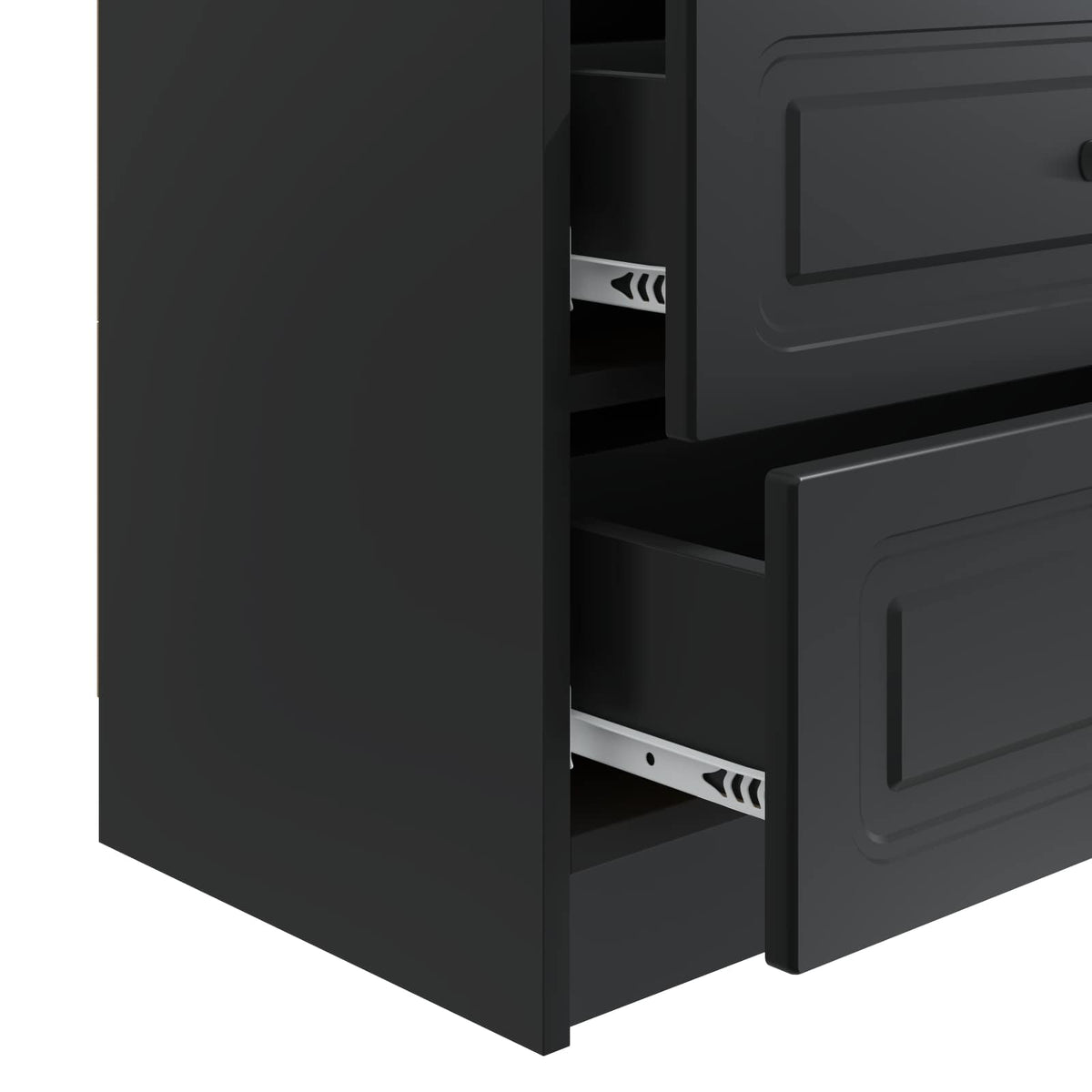 vidaXL Bedside Cabinet Black 62 x 34.5 x 44.5 cm Engineered Wood