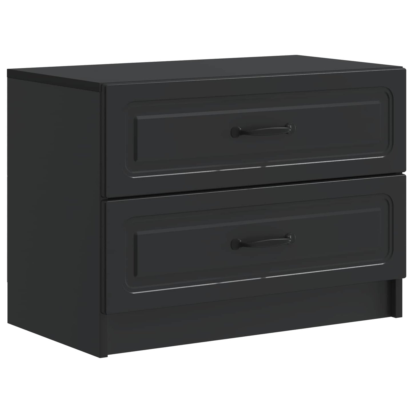 vidaXL Bedside Cabinet Black 62 x 34.5 x 44.5 cm Engineered Wood