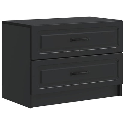 vidaXL Bedside Cabinet Black 62 x 34.5 x 44.5 cm Engineered Wood