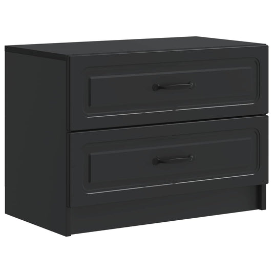vidaXL Bedside Cabinet Black 62 x 34.5 x 44.5 cm Engineered Wood