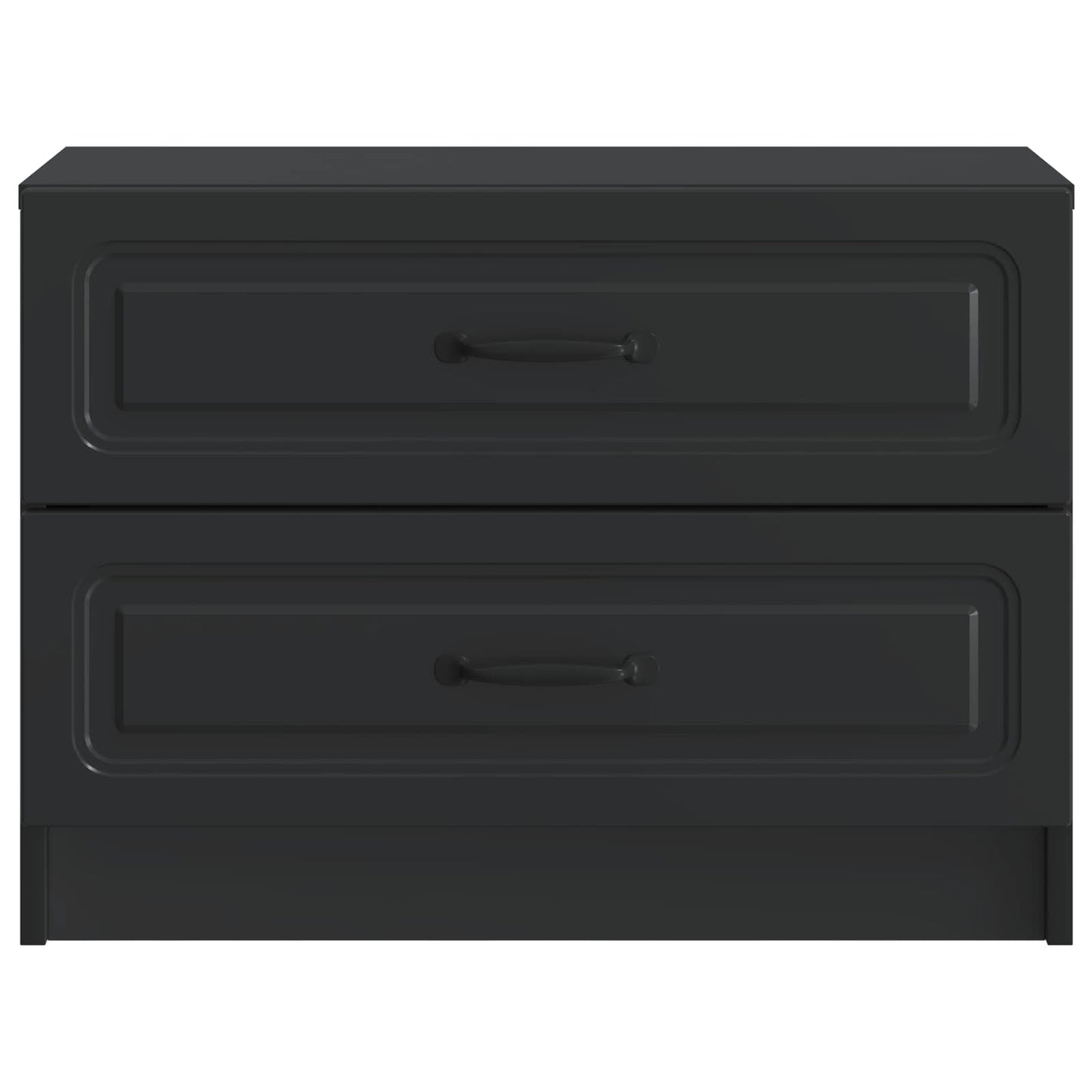 vidaXL Bedside Cabinet Black 62 x 34.5 x 44.5 cm Engineered Wood