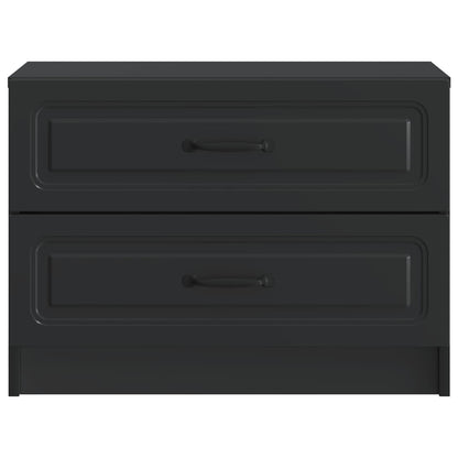 vidaXL Bedside Cabinet Black 62 x 34.5 x 44.5 cm Engineered Wood