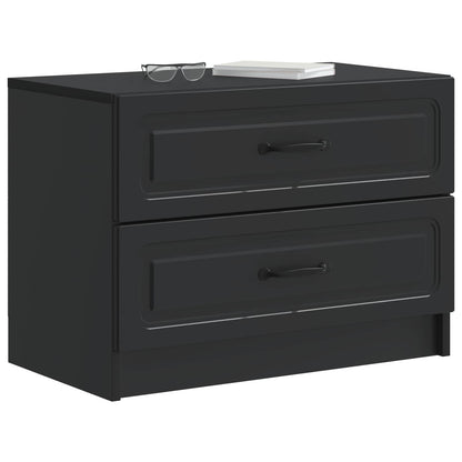 vidaXL Bedside Cabinet Black 62 x 34.5 x 44.5 cm Engineered Wood