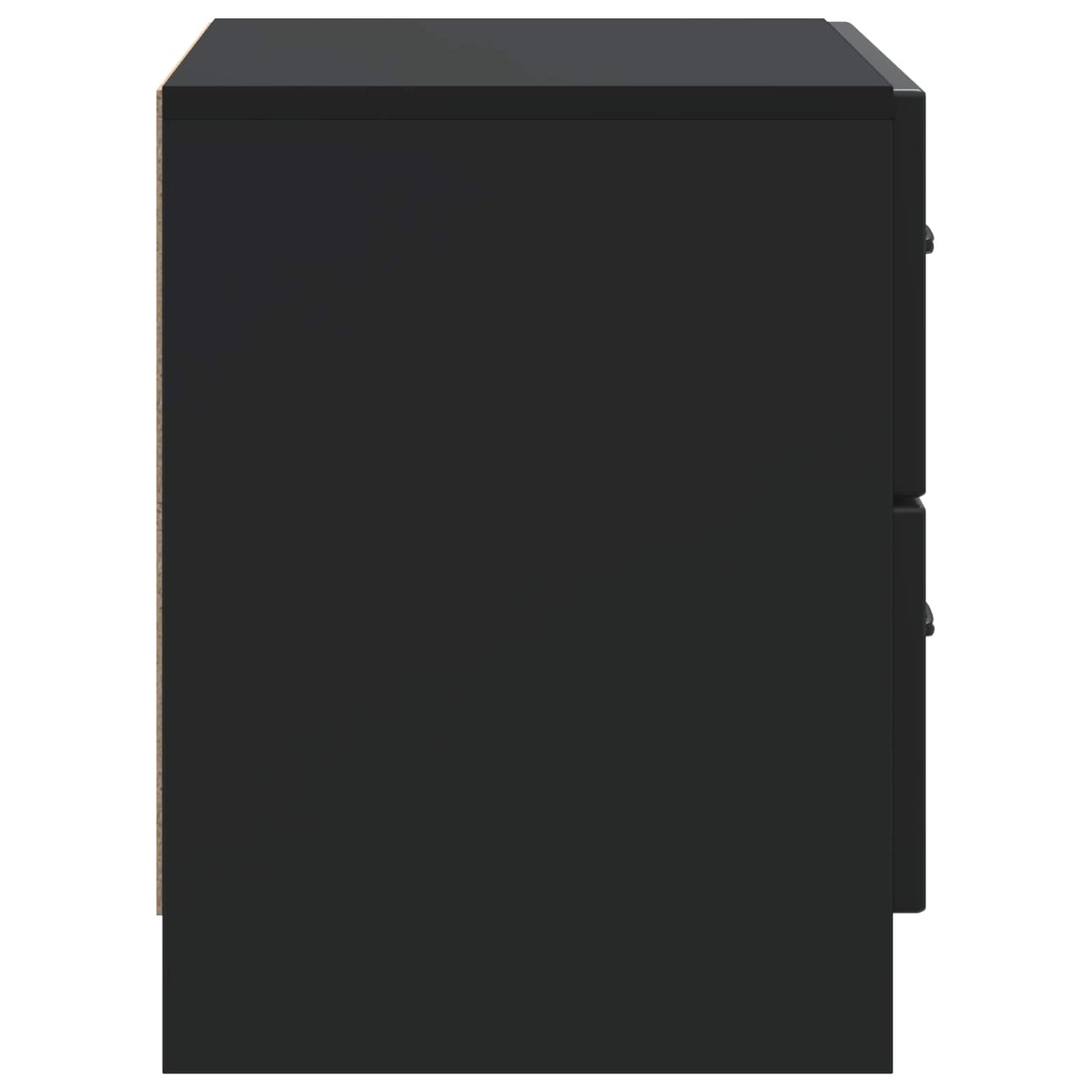 vidaXL Bedside Cabinet Black 62 x 34.5 x 44.5 cm Engineered Wood