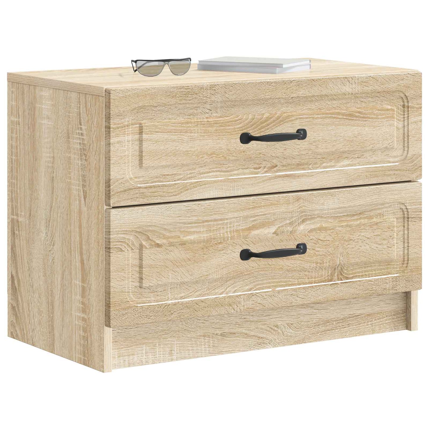 vidaXL Bedside Cabinet Sonoma Oak 62 x 34.5 x 44.5 cm Engineered Wood