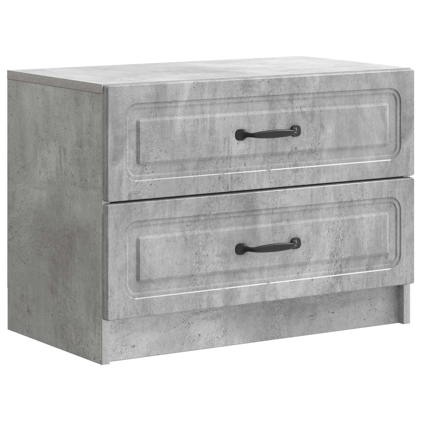 vidaXL Bedside Cabinet with Drawer Concrete Grey 62 x 34.5 x 44.5 cm