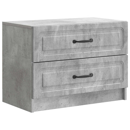 vidaXL Bedside Cabinet with Drawer Concrete Grey 62 x 34.5 x 44.5 cm