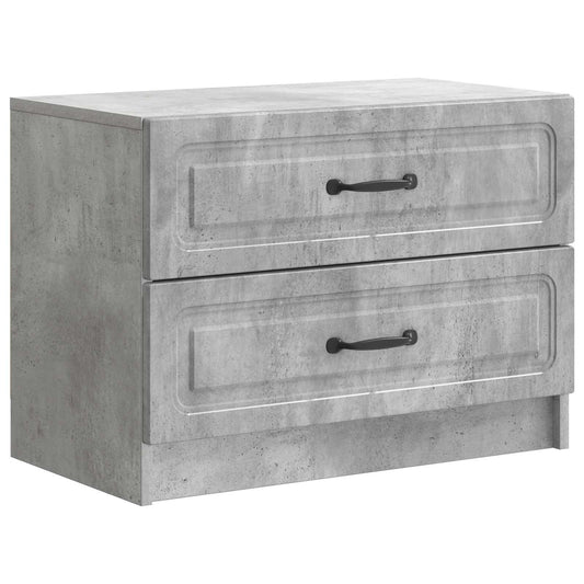 vidaXL Bedside Cabinet with Drawer Concrete Grey 62 x 34.5 x 44.5 cm
