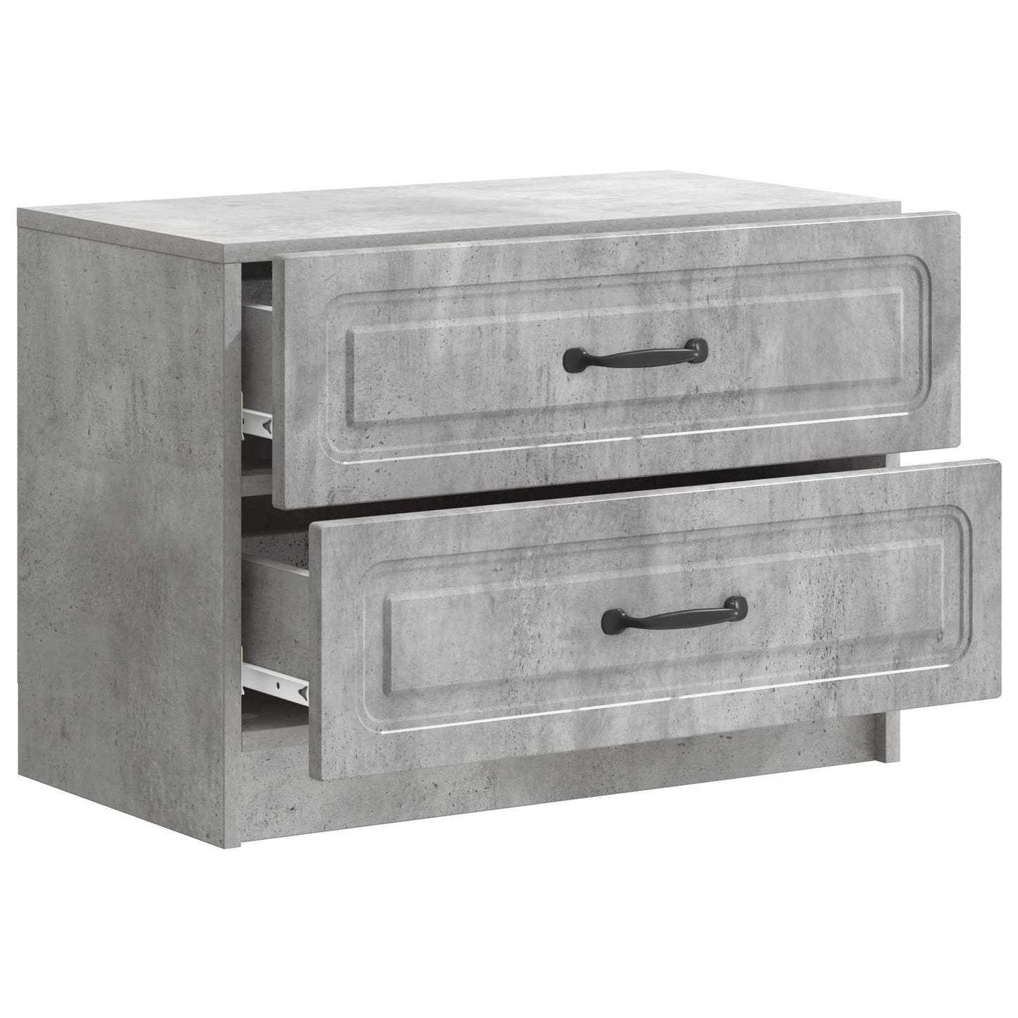 vidaXL Bedside Cabinet with Drawer Concrete Grey 62 x 34.5 x 44.5 cm