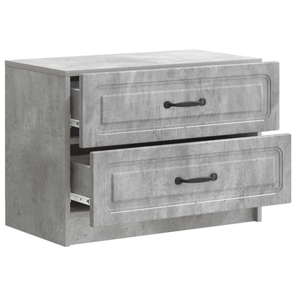 vidaXL Bedside Cabinet with Drawer Concrete Grey 62 x 34.5 x 44.5 cm