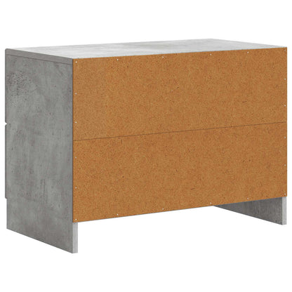 vidaXL Bedside Cabinet with Drawer Concrete Grey 62 x 34.5 x 44.5 cm