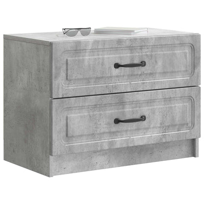 vidaXL Bedside Cabinet with Drawer Concrete Grey 62 x 34.5 x 44.5 cm