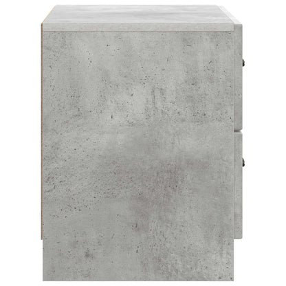vidaXL Bedside Cabinet with Drawer Concrete Grey 62 x 34.5 x 44.5 cm