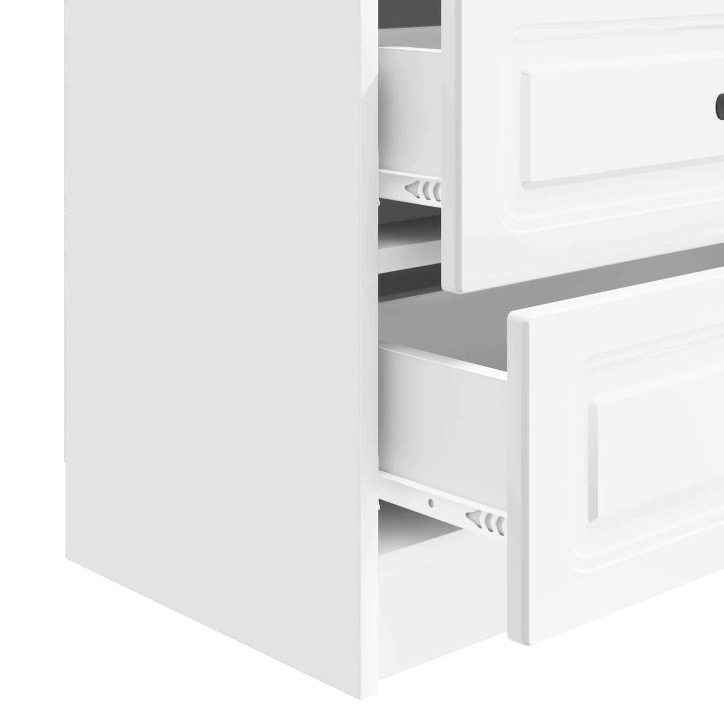 vidaXL Bedside Cabinet High Gloss White 62 x 34.5 x 44.5 cm