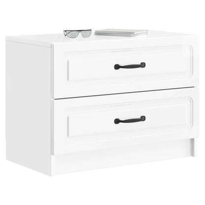 vidaXL Bedside Cabinet High Gloss White 62 x 34.5 x 44.5 cm