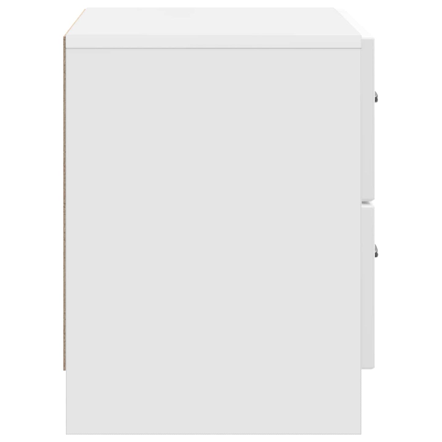 vidaXL Bedside Cabinet High Gloss White 62 x 34.5 x 44.5 cm