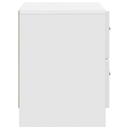 vidaXL Bedside Cabinet High Gloss White 62 x 34.5 x 44.5 cm