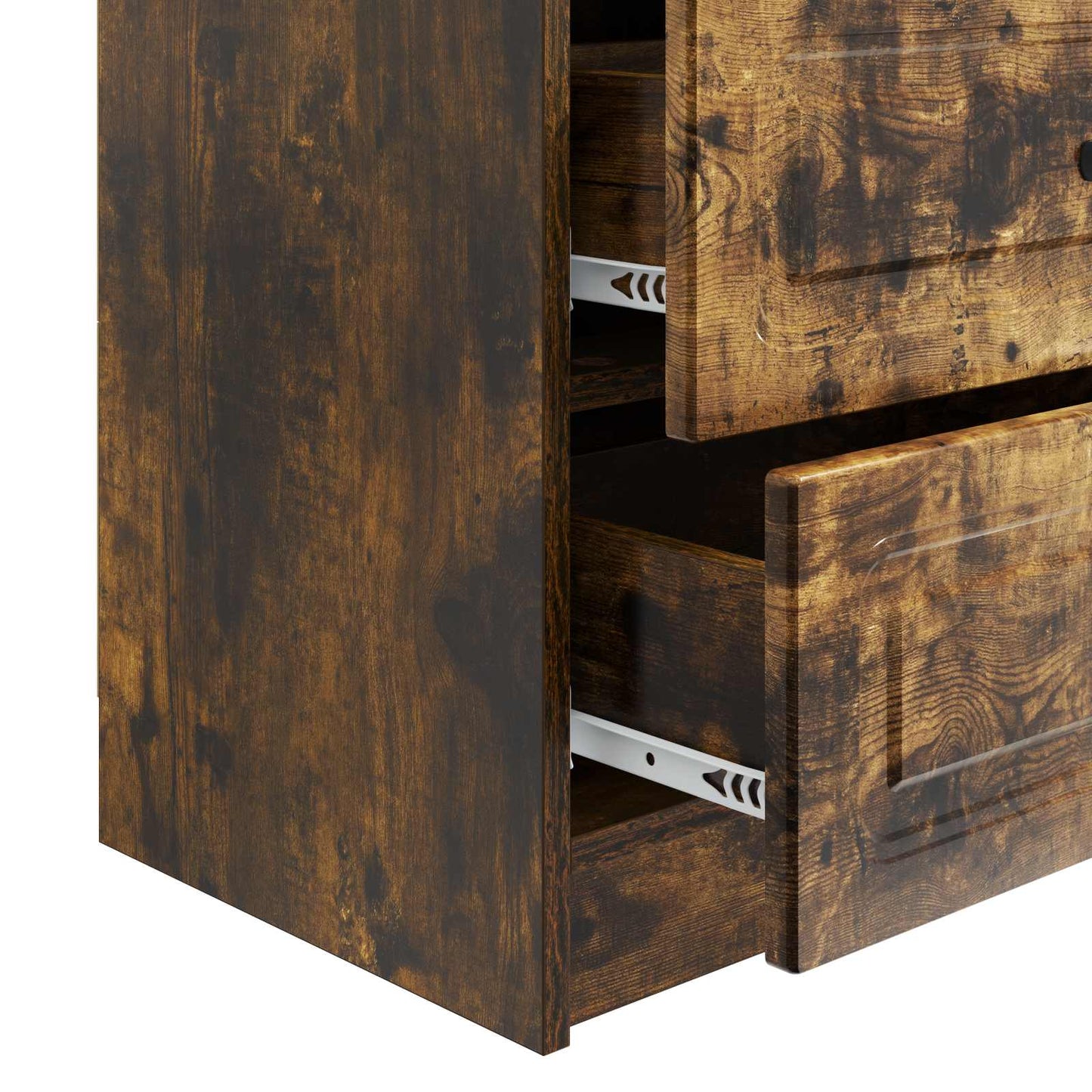 vidaXL Bedside Cabinet Smoked Oak 62 x 34.5 x 44.5 cm Engineered Wood