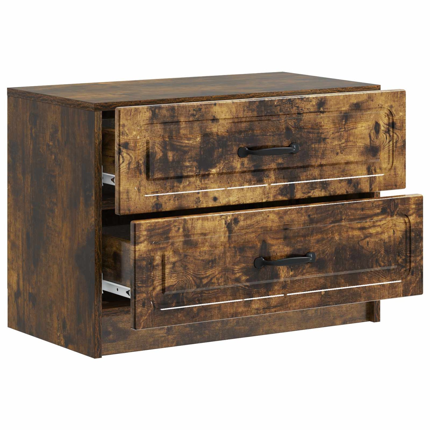 vidaXL Bedside Cabinet Smoked Oak 62 x 34.5 x 44.5 cm Engineered Wood