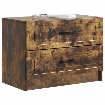 vidaXL Bedside Cabinet Smoked Oak 62 x 34.5 x 44.5 cm Engineered Wood