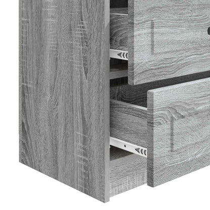 vidaXL Bedside Cabinet Grey Sonoma 62 x 34.5 x 44.5 cm Engineered Wood