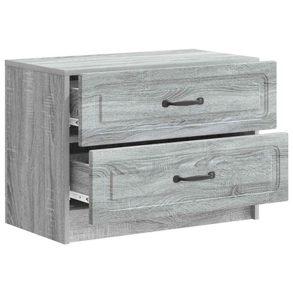 vidaXL Bedside Cabinet Grey Sonoma 62 x 34.5 x 44.5 cm Engineered Wood