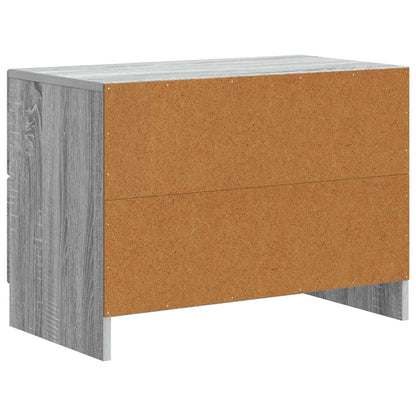 vidaXL Bedside Cabinet Grey Sonoma 62 x 34.5 x 44.5 cm Engineered Wood