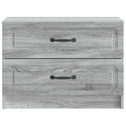 vidaXL Bedside Cabinet Grey Sonoma 62 x 34.5 x 44.5 cm Engineered Wood