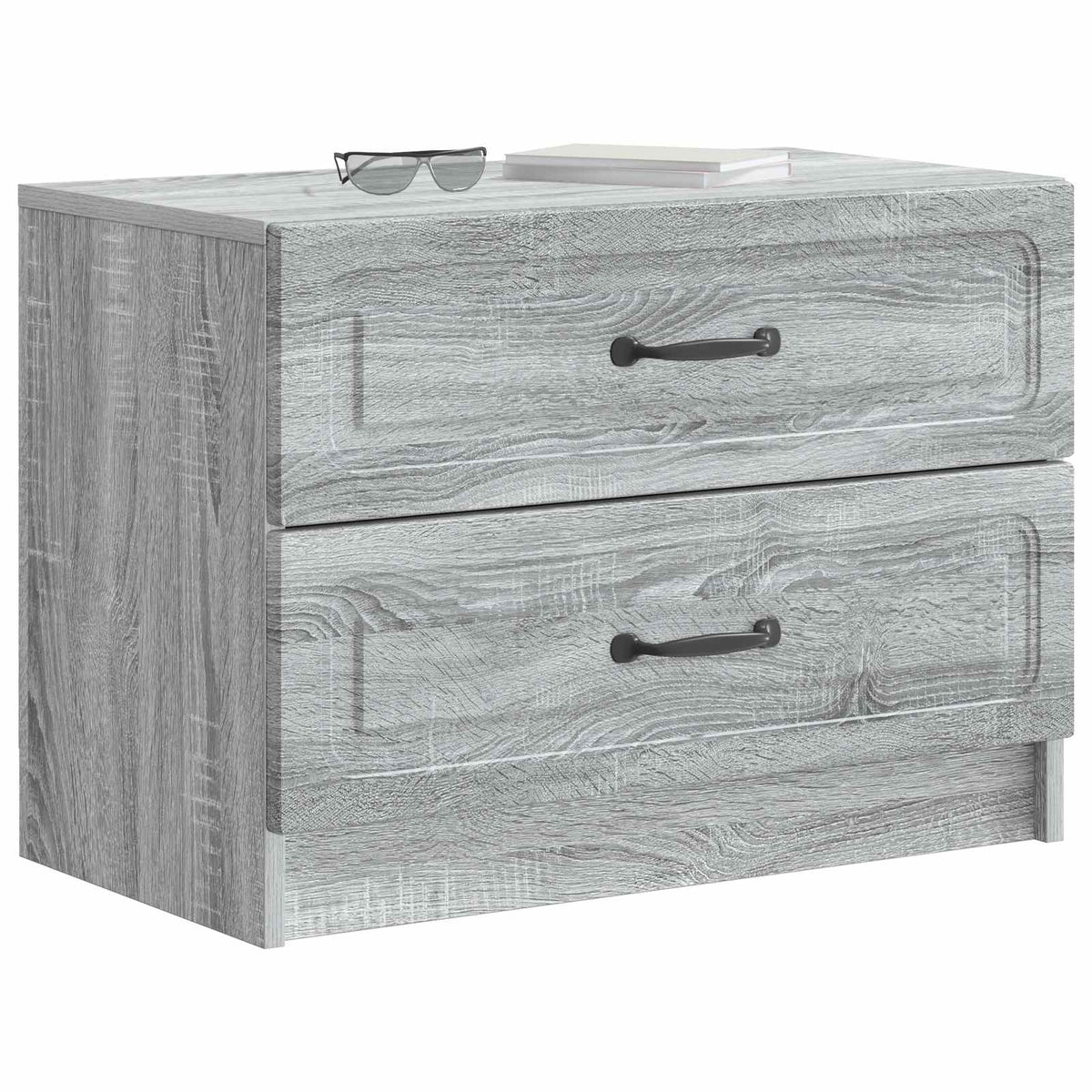 vidaXL Bedside Cabinet Grey Sonoma 62 x 34.5 x 44.5 cm Engineered Wood
