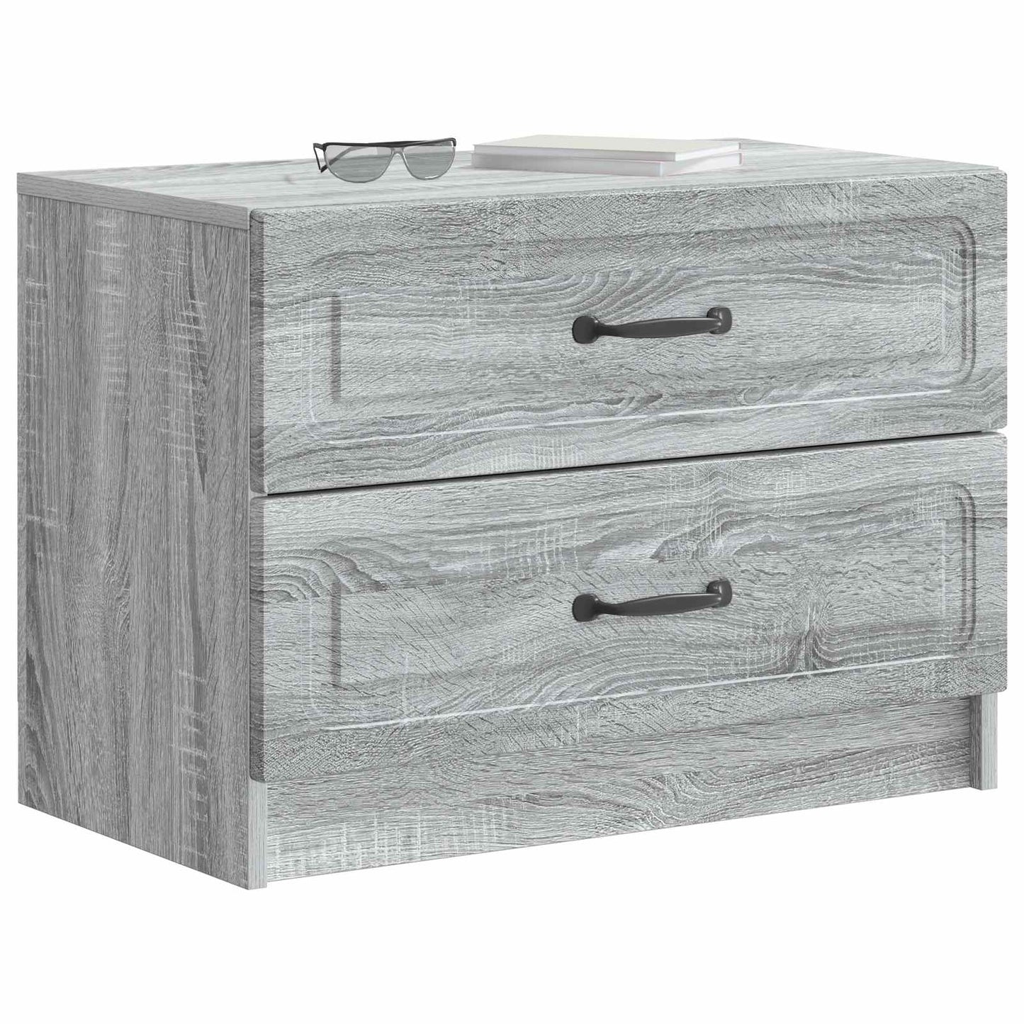 vidaXL Bedside Cabinet Grey Sonoma 62 x 34.5 x 44.5 cm Engineered Wood