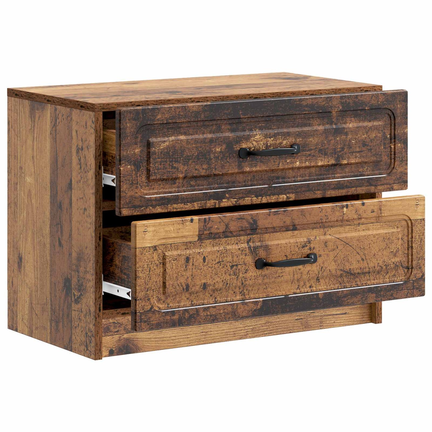 vidaXL Bedside Cabinet Old Wood 62 x 34.5 x 44.5 cm Engineered Wood