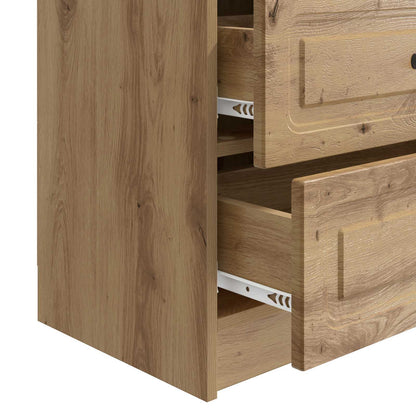 vidaXL Bedside Cabinet Artisan Oak 62 x 34.5 x 44.5 cm Engineered Wood