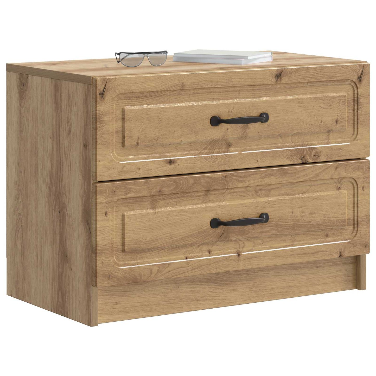 vidaXL Bedside Cabinet Artisan Oak 62 x 34.5 x 44.5 cm Engineered Wood