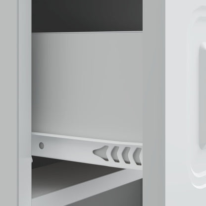 vidaXL Bedside Cabinet White 43 x 41 x 63.5 cm Engineered Wood