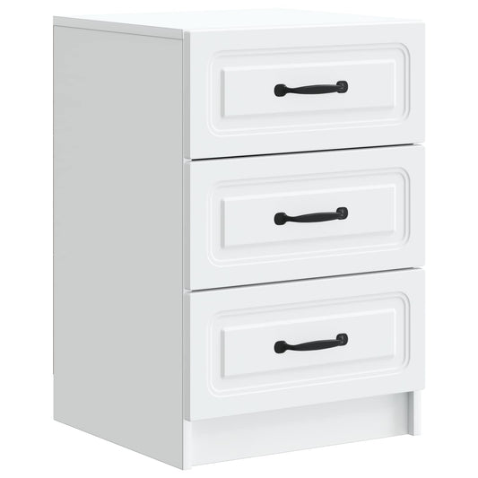 vidaXL Bedside Cabinet White 43 x 41 x 63.5 cm Engineered Wood