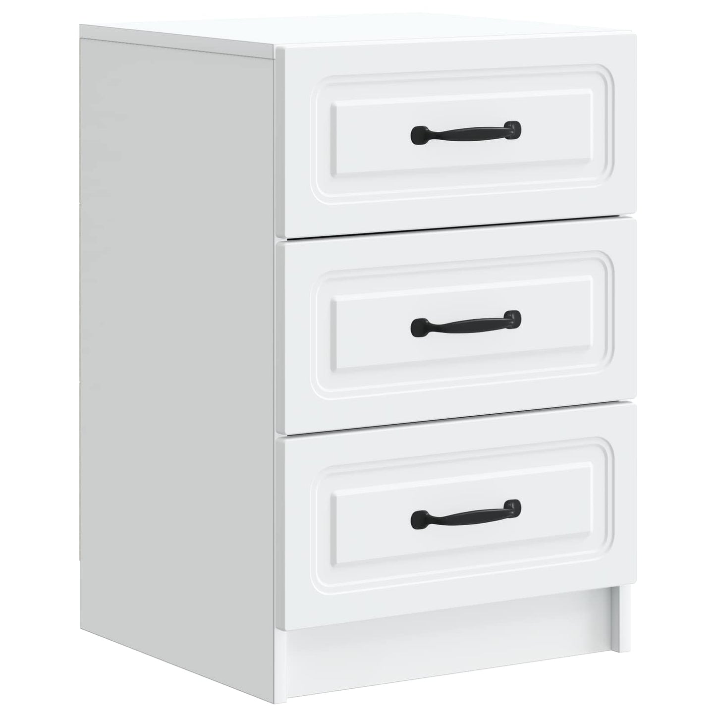 vidaXL Bedside Cabinet White 43 x 41 x 63.5 cm Engineered Wood