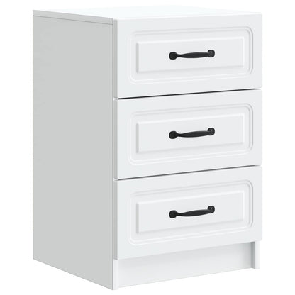 vidaXL Bedside Cabinet White 43 x 41 x 63.5 cm Engineered Wood
