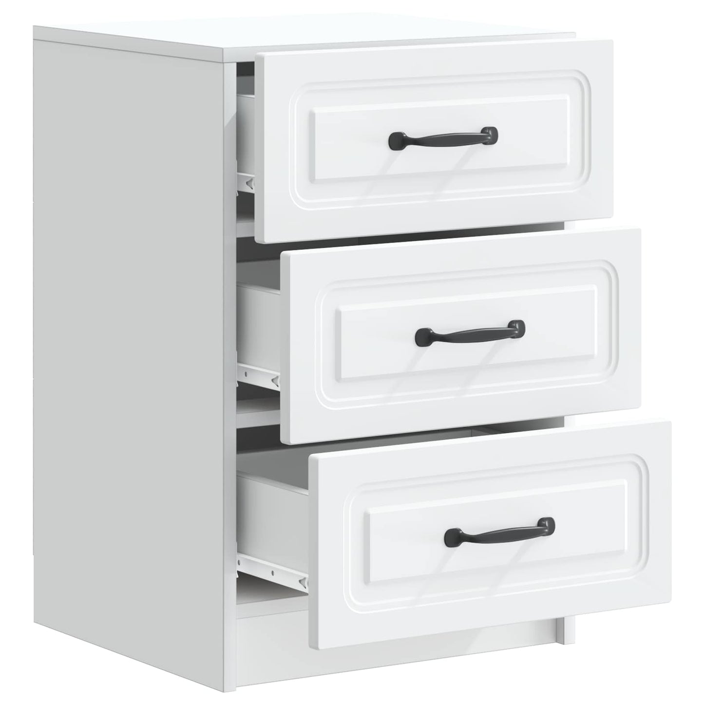 vidaXL Bedside Cabinet White 43 x 41 x 63.5 cm Engineered Wood