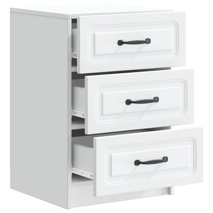 vidaXL Bedside Cabinet White 43 x 41 x 63.5 cm Engineered Wood