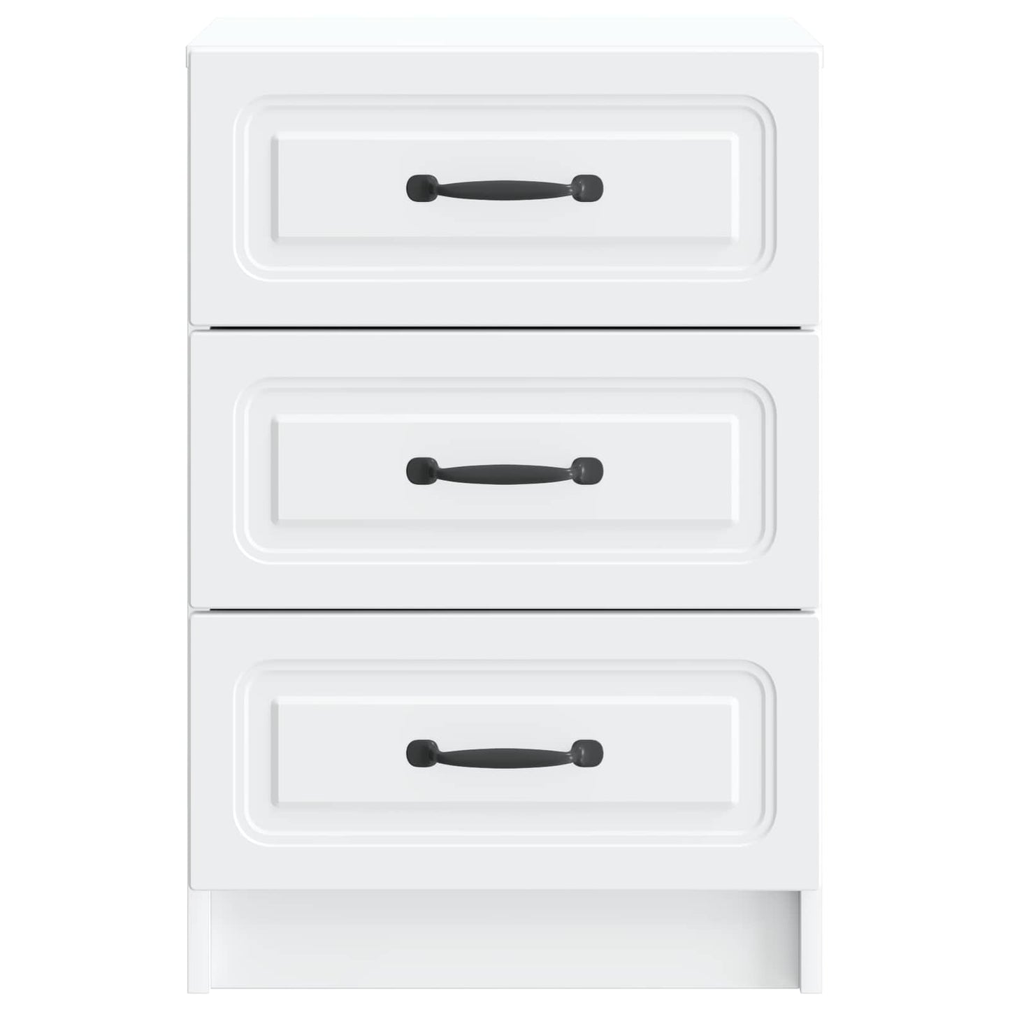 vidaXL Bedside Cabinet White 43 x 41 x 63.5 cm Engineered Wood