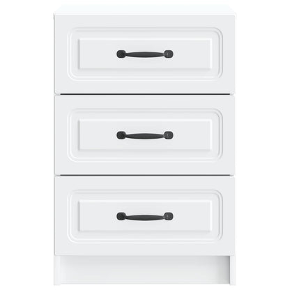 vidaXL Bedside Cabinet White 43 x 41 x 63.5 cm Engineered Wood