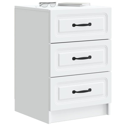 vidaXL Bedside Cabinet White 43 x 41 x 63.5 cm Engineered Wood