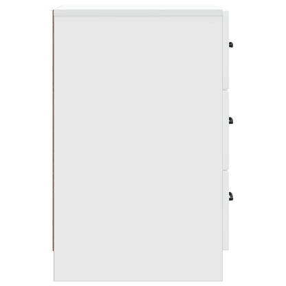 vidaXL Bedside Cabinet White 43 x 41 x 63.5 cm Engineered Wood