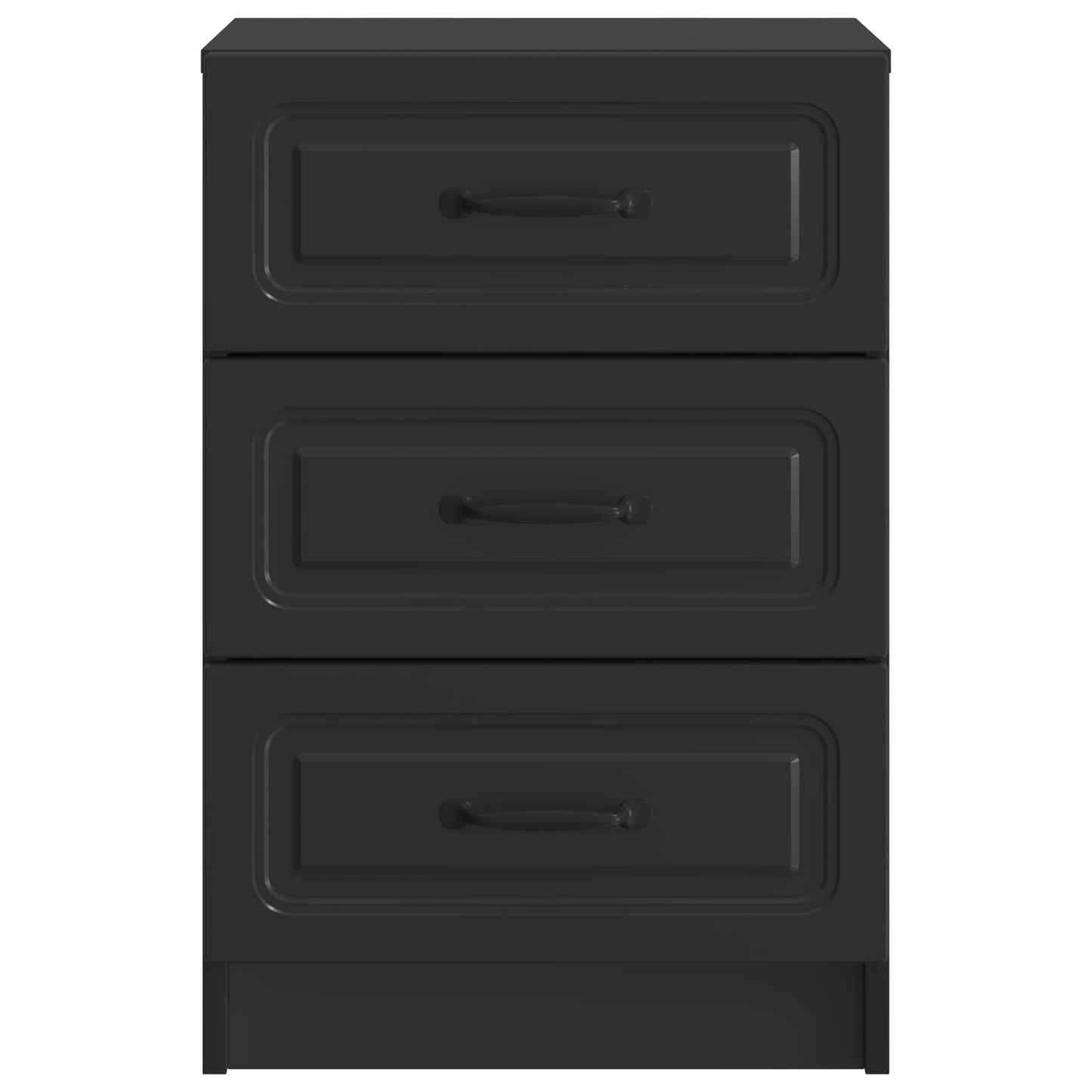 vidaXL Bedside Cabinet Black 43 x 41 x 63.5 cm Engineered Wood