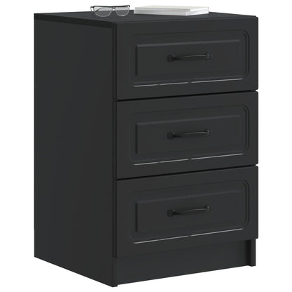 vidaXL Bedside Cabinet Black 43 x 41 x 63.5 cm Engineered Wood