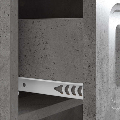 vidaXL Bedside Cabinet Concrete Grey 43 x 41 x 63.5 cm Engineered Wood