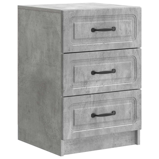 vidaXL Bedside Cabinet Concrete Grey 43 x 41 x 63.5 cm Engineered Wood