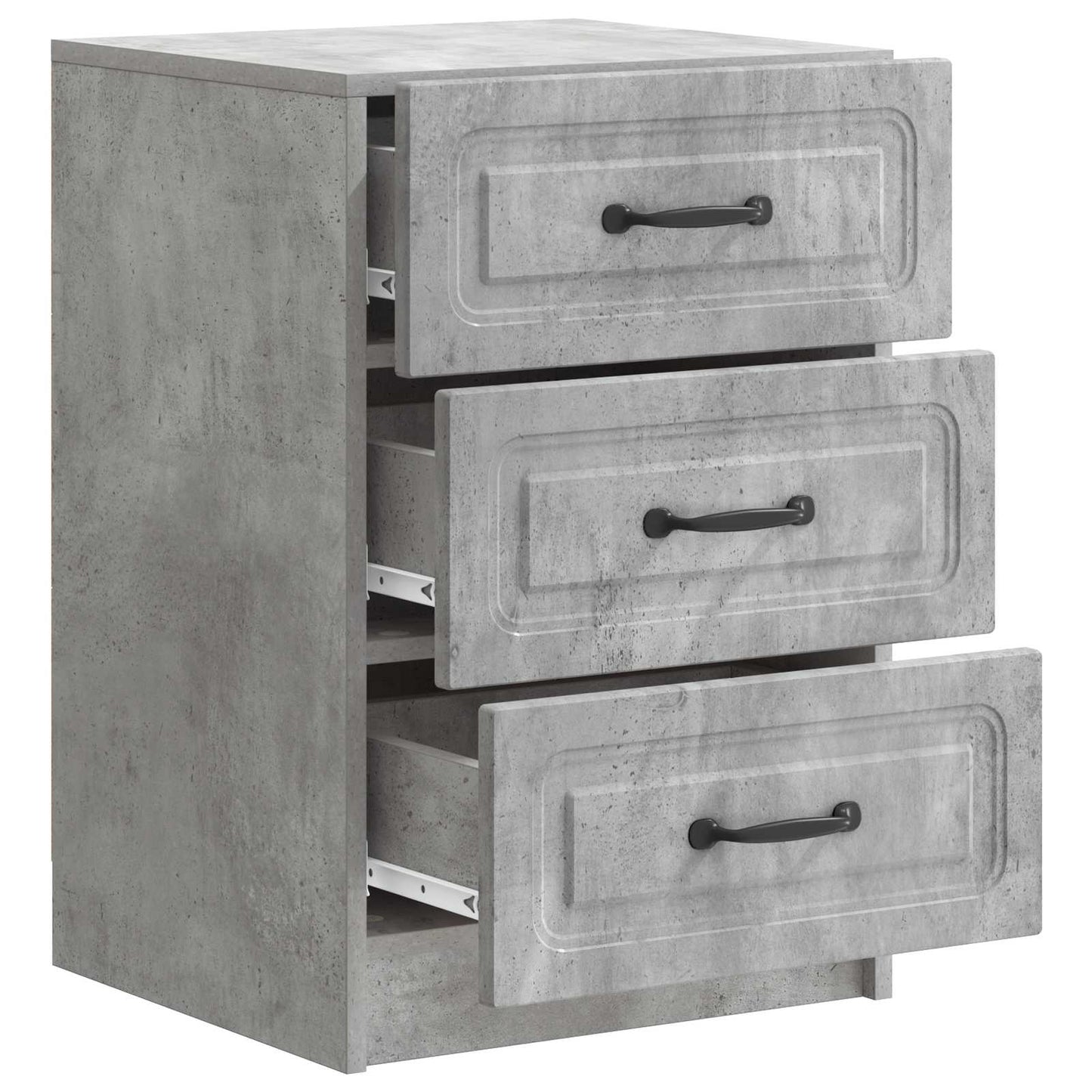 vidaXL Bedside Cabinet Concrete Grey 43 x 41 x 63.5 cm Engineered Wood