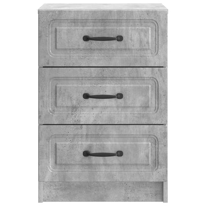 vidaXL Bedside Cabinet Concrete Grey 43 x 41 x 63.5 cm Engineered Wood
